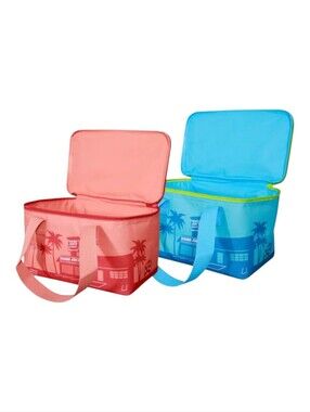 Trader Joe's Mini Insulated Tote Bag - Blue/Green